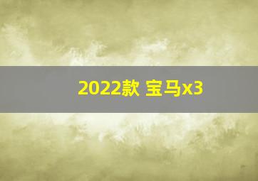 2022款 宝马x3